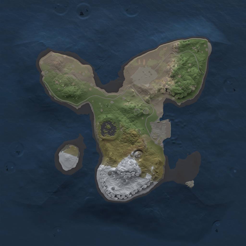 Rust Map: Procedural Map, Size: 1550, Seed: 7, 3 Monuments