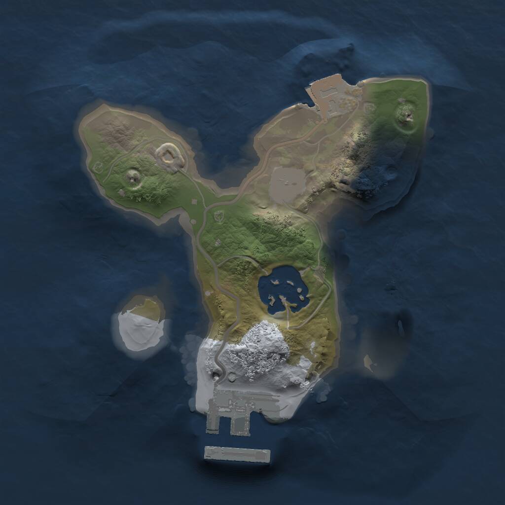 Rust Map: Procedural Map, Size: 1550, Seed: 7, 3 Monuments