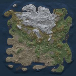 Thumbnail Rust Map: Procedural Map, Size: 4500, Seed: 152229420, 19 Monuments