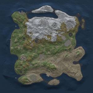 Thumbnail Rust Map: Procedural Map, Size: 3500, Seed: 175254263, 16 Monuments