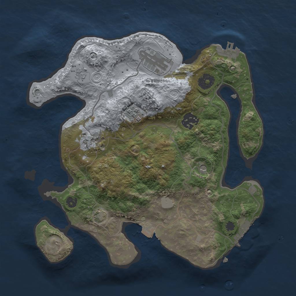 Rust Map: Procedural Map, Size: 2800, Seed: 991822156, 12 Monuments