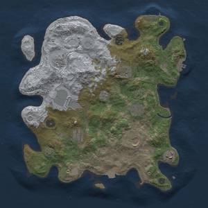 Thumbnail Rust Map: Procedural Map, Size: 3500, Seed: 1750272104, 17 Monuments