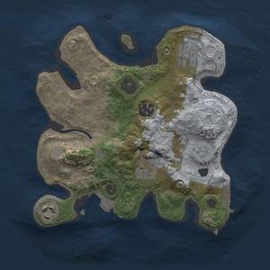 Thumbnail Rust Map: Procedural Map, Size: 2500, Seed: 1096838941, 9 Monuments