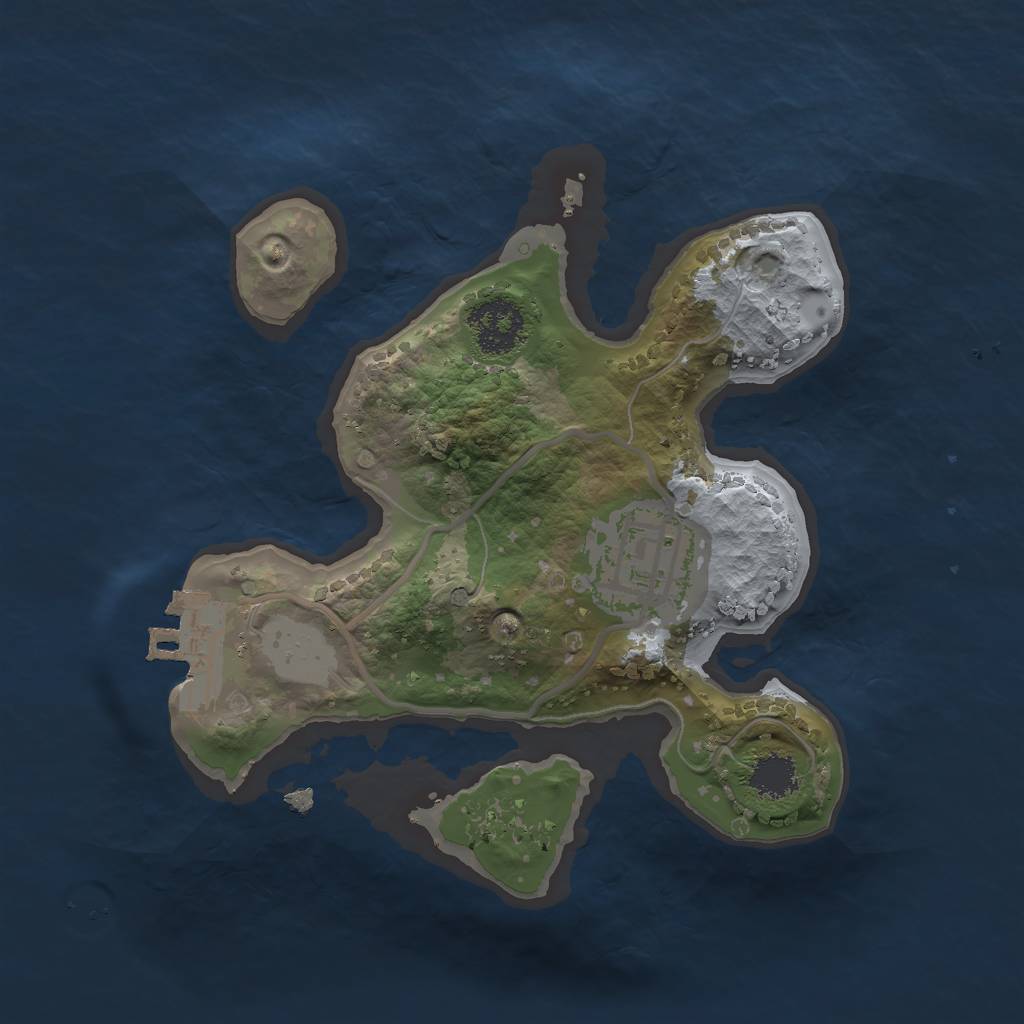 Rust Map: Procedural Map, Size: 1900, Seed: 1201250163, 5 Monuments