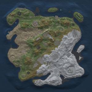 Thumbnail Rust Map: Procedural Map, Size: 3500, Seed: 704294565, 18 Monuments