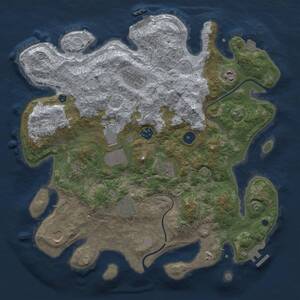Thumbnail Rust Map: Procedural Map, Size: 3800, Seed: 17762077, 15 Monuments