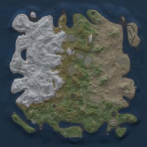 Thumbnail Rust Map: Procedural Map, Size: 4300, Seed: 1175114418, 19 Monuments