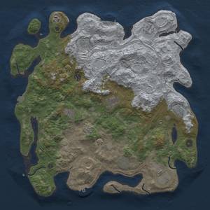 Thumbnail Rust Map: Procedural Map, Size: 4300, Seed: 121315421, 19 Monuments