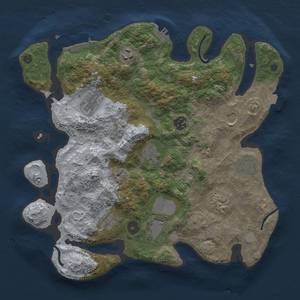 Thumbnail Rust Map: Procedural Map, Size: 3500, Seed: 1445633487, 18 Monuments