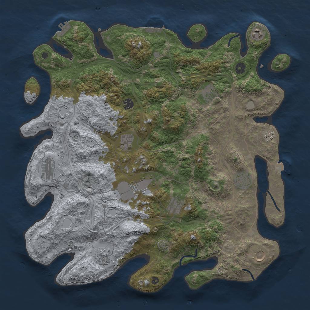 Rust Map: Procedural Map, Size: 4250, Seed: 2111230755, 19 Monuments