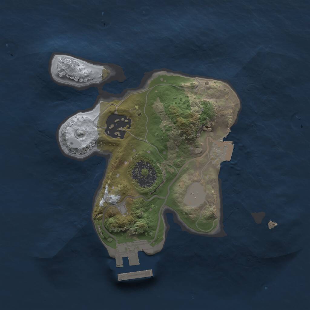 Rust Map: Procedural Map, Size: 1800, Seed: 1714167878, 3 Monuments