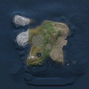 Thumbnail Rust Map: Procedural Map, Size: 1800, Seed: 1714167878, 2 Monuments