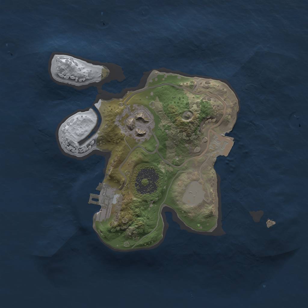 Rust Map: Procedural Map, Size: 1800, Seed: 1714167878, 5 Monuments