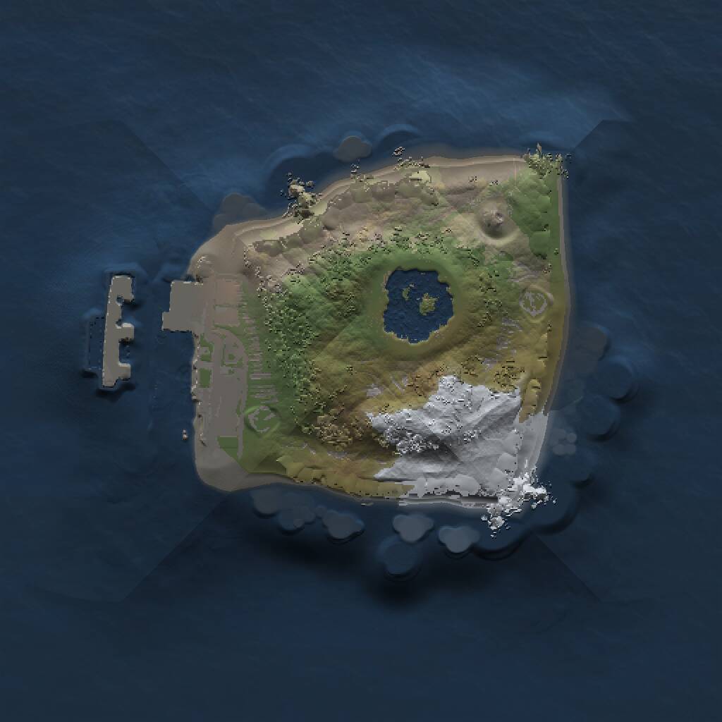 Rust Map: Procedural Map, Size: 1000, Seed: 1510403876, 2 Monuments