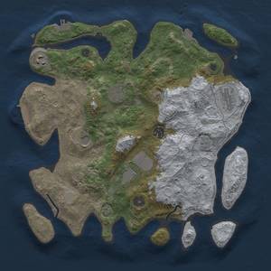 Thumbnail Rust Map: Procedural Map, Size: 3500, Seed: 126205969, 15 Monuments