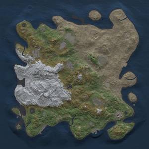 Thumbnail Rust Map: Procedural Map, Size: 3900, Seed: 43016, 18 Monuments