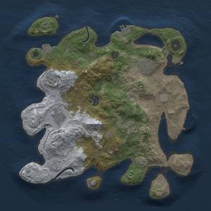 Thumbnail Rust Map: Procedural Map, Size: 3000, Seed: 222089646, 13 Monuments