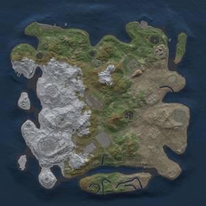 Thumbnail Rust Map: Procedural Map, Size: 3500, Seed: 106608971, 17 Monuments