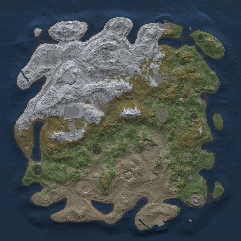 Rust Map: Procedural Map, Size: 4250, Seed: 1709, 17 Monuments