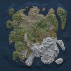 Thumbnail Rust Map: Procedural Map, Size: 3500, Seed: 539364849, 15 Monuments