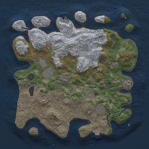 Thumbnail Rust Map: Procedural Map, Size: 3500, Seed: 374504014, 15 Monuments