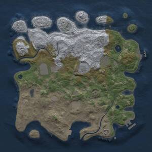 Thumbnail Rust Map: Procedural Map, Size: 3500, Seed: 374504014, 12 Monuments