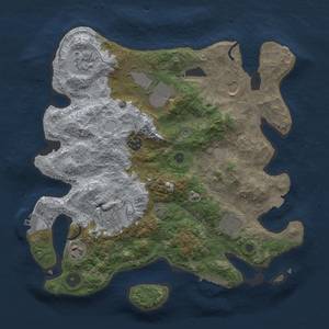 Thumbnail Rust Map: Procedural Map, Size: 3500, Seed: 1113703436, 15 Monuments