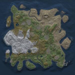 Thumbnail Rust Map: Procedural Map, Size: 3800, Seed: 70438492, 15 Monuments