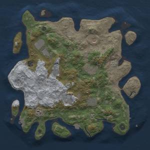 Thumbnail Rust Map: Procedural Map, Size: 3800, Seed: 70438492, 17 Monuments