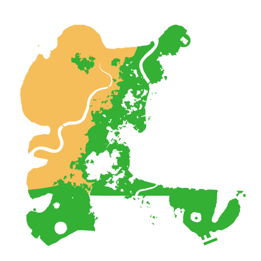 Biome Rust Map: Procedural Map, Size: 3700, Seed: 1188207474