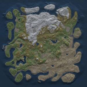 Thumbnail Rust Map: Procedural Map, Size: 4500, Seed: 452459219, 16 Monuments