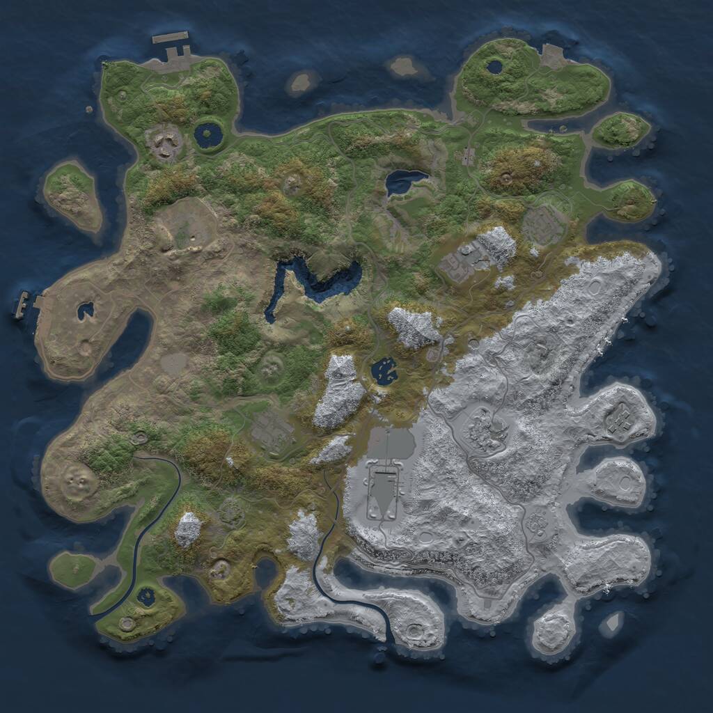 Rust Map: Procedural Map, Size: 4000, Seed: 559573583, 15 Monuments