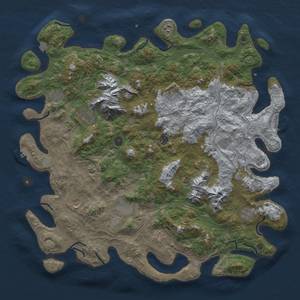 Thumbnail Rust Map: Procedural Map, Size: 5000, Seed: 1855544863, 19 Monuments