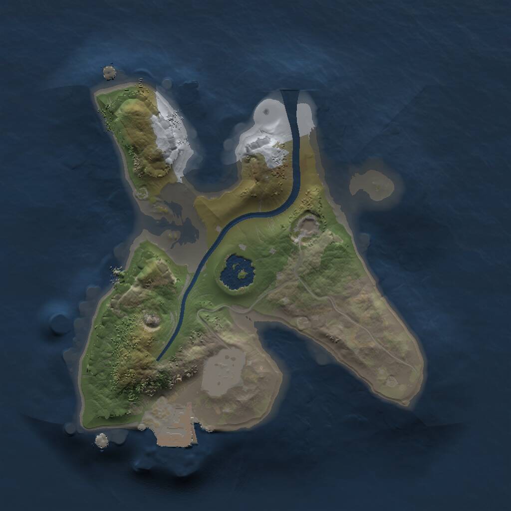 Rust Map: Procedural Map, Size: 1500, Seed: 2047331159, 1 Monuments