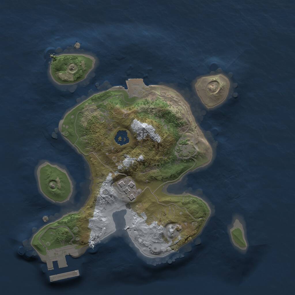 Rust Map: Procedural Map, Size: 2000, Seed: 131026037, 4 Monuments