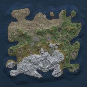 Thumbnail Rust Map: Procedural Map, Size: 3500, Seed: 28122023, 16 Monuments