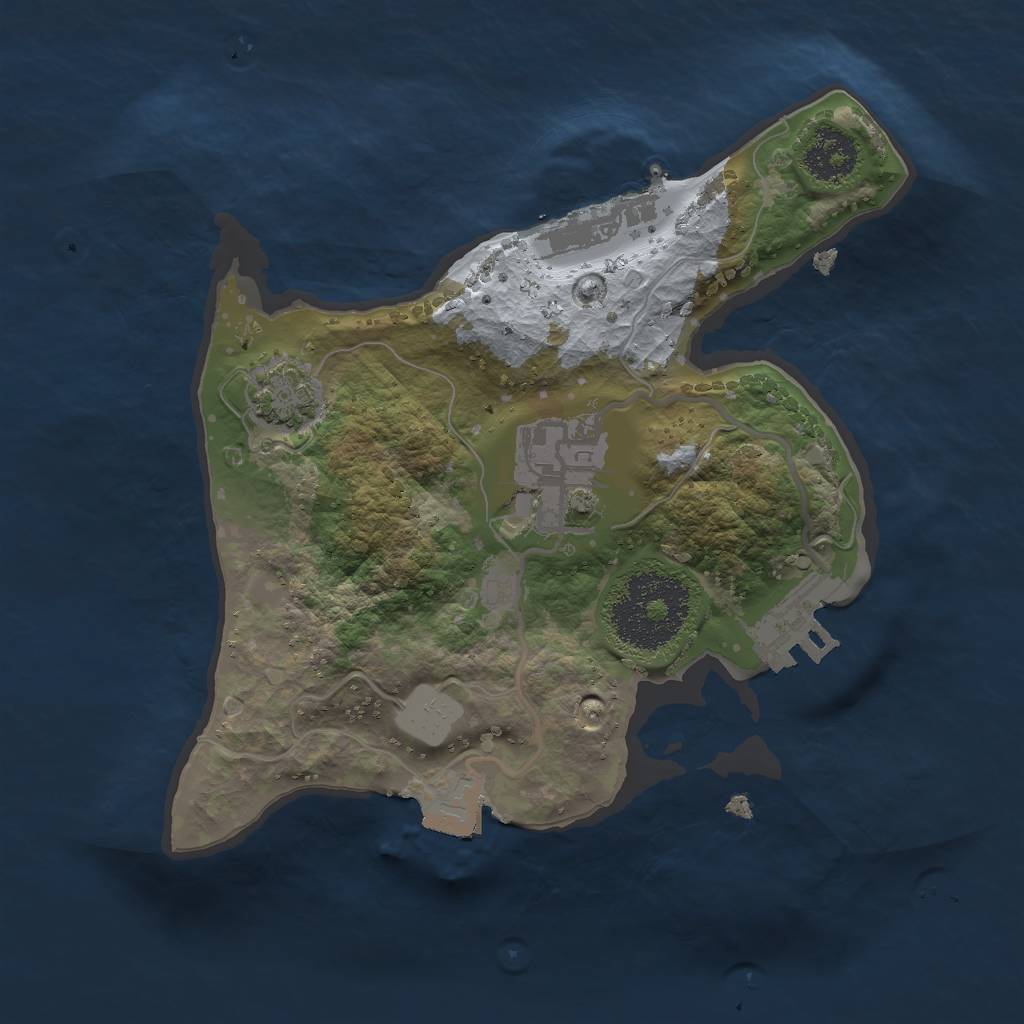 Rust Map: Procedural Map, Size: 2000, Seed: 688573612, 7 Monuments