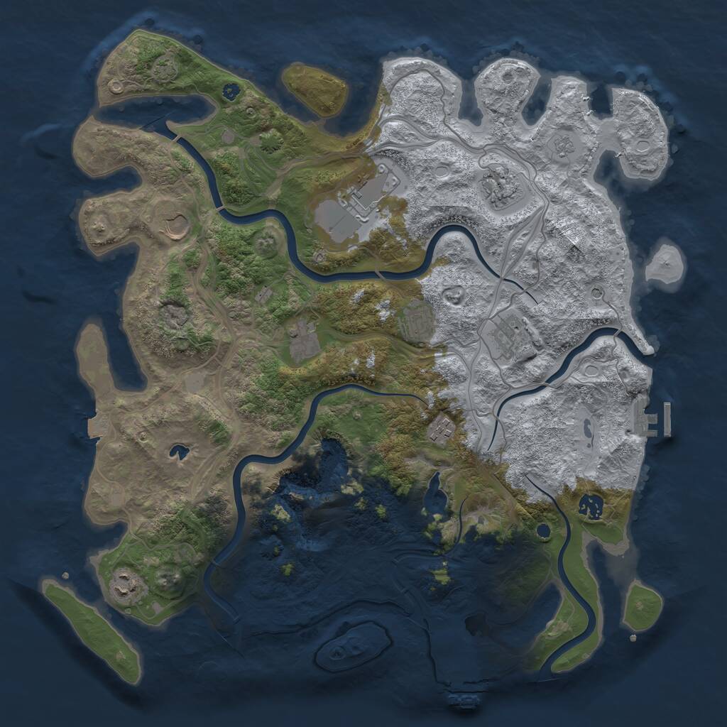 Rust Map: Procedural Map, Size: 4250, Seed: 811509978, 15 Monuments