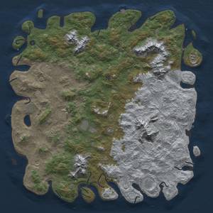 Thumbnail Rust Map: Procedural Map, Size: 6000, Seed: 431864371, 19 Monuments