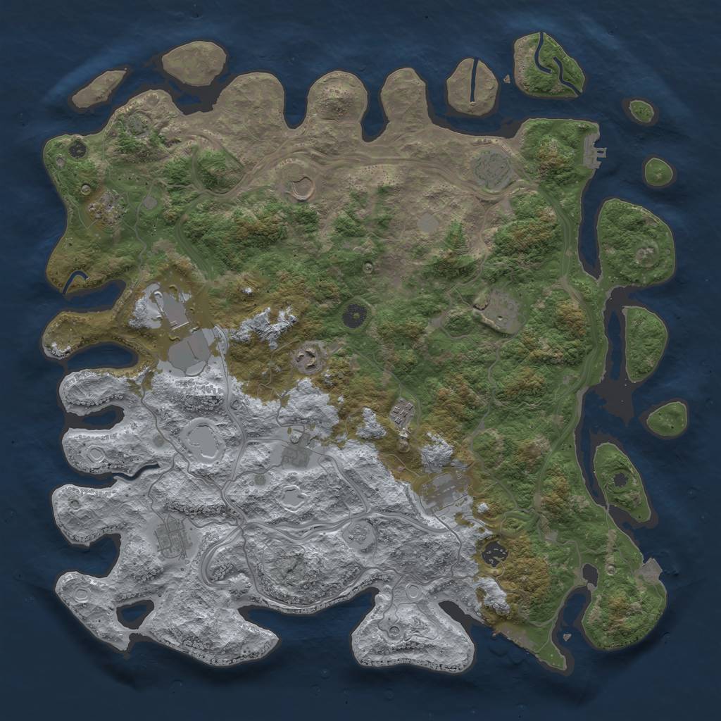 Rust Map: Procedural Map, Size: 4500, Seed: 96748798, 19 Monuments