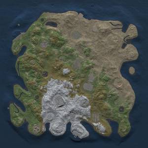 Thumbnail Rust Map: Procedural Map, Size: 4000, Seed: 990265, 19 Monuments