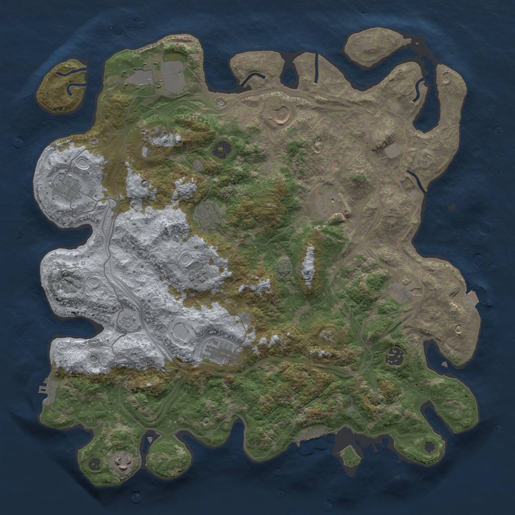 Rust Map: Procedural Map, Size: 4250, Seed: 998072, 19 Monuments