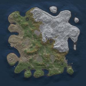 Thumbnail Rust Map: Procedural Map, Size: 3500, Seed: 145492763, 16 Monuments