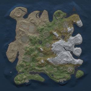 Thumbnail Rust Map: Procedural Map, Size: 3500, Seed: 926185439, 18 Monuments