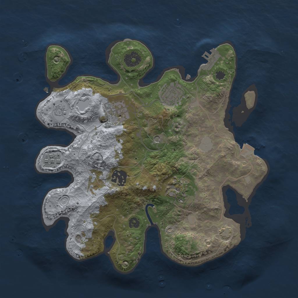 Rust Map: Procedural Map, Size: 2800, Seed: 450106440, 12 Monuments