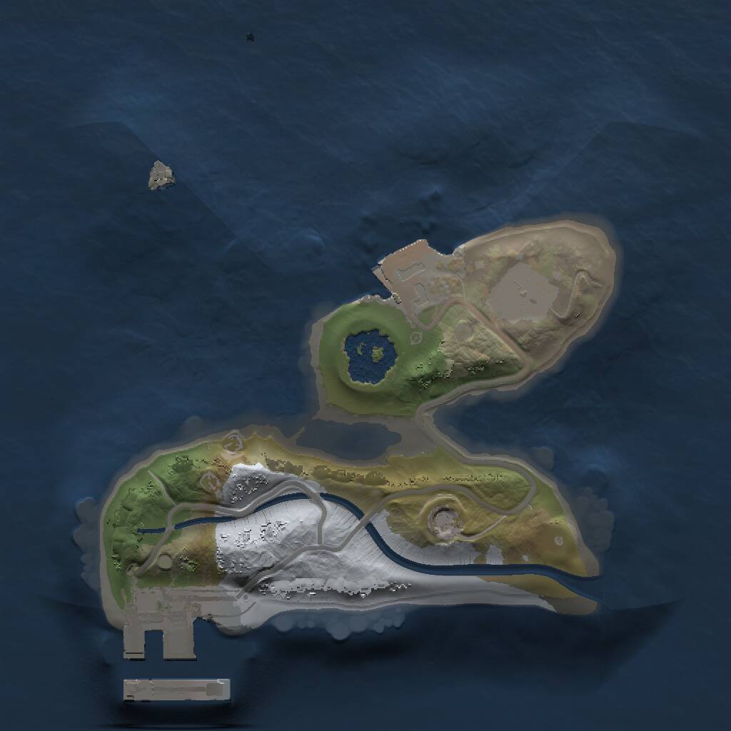 Rust Map: Procedural Map, Size: 1385, Seed: 1711339145, 2 Monuments
