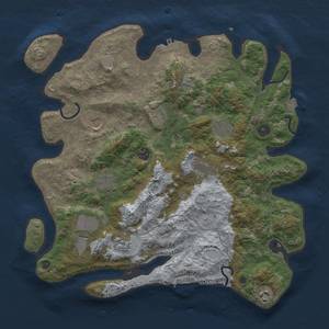 Thumbnail Rust Map: Procedural Map, Size: 4000, Seed: 1159766004, 18 Monuments