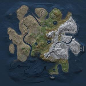 Thumbnail Rust Map: Procedural Map, Size: 3000, Seed: 812566979, 10 Monuments