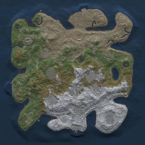 Thumbnail Rust Map: Procedural Map, Size: 3500, Seed: 26493417, 18 Monuments