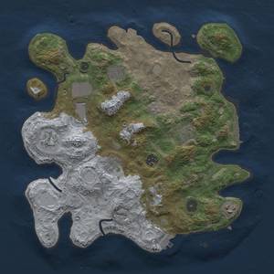 Thumbnail Rust Map: Procedural Map, Size: 3500, Seed: 1351103747, 16 Monuments